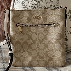 Coach Beige Signature Crossbody Bag